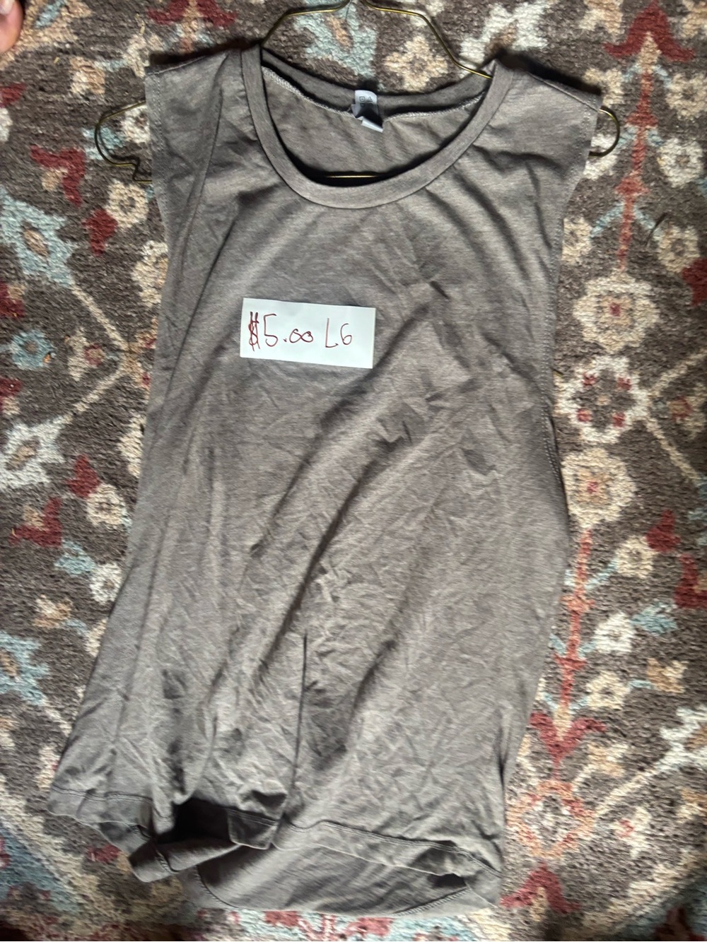 Men’s Sleeveless Gray Tank Top
